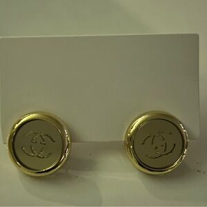 Gold Stud Pierced Earrings